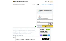 TTSMaker website preview