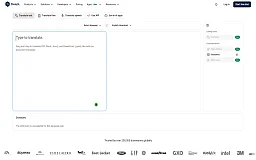 DeepL Translator website preview