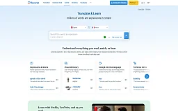 Reverso Context website preview