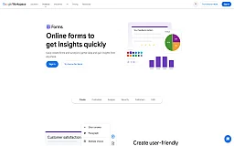 Google Forms website preview