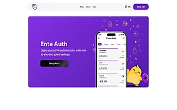 Ente Auth website preview