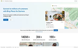 Bing Places for Business website preview