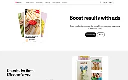 Pinterest Ads website preview