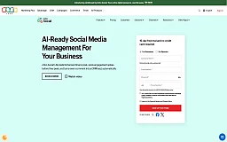 Zoho Social website preview
